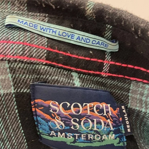 Scotch & Soda Colorful Plaid Button Down Shirt XL
